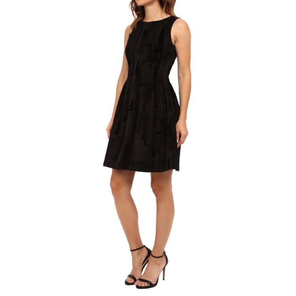 Calvin Klein Flocked Flare Dress